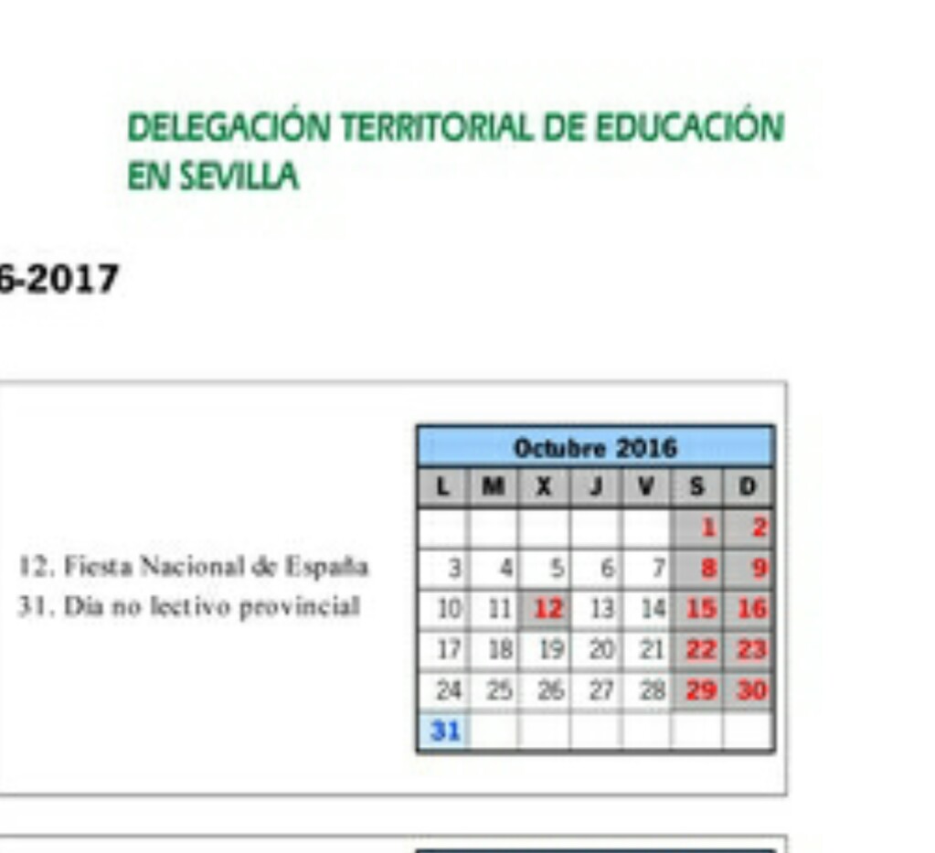 clase el día 31 de octubre de 2016 en Sevilla
